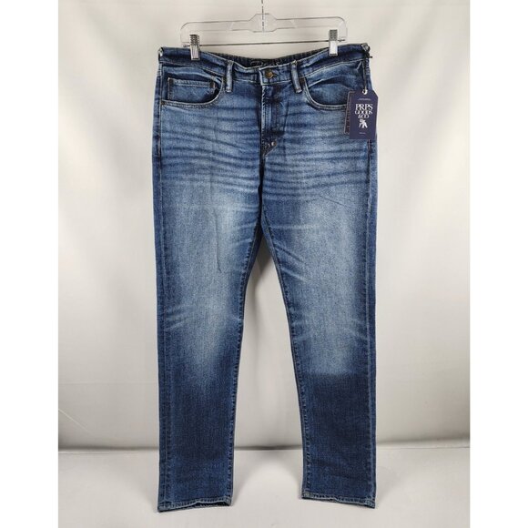 Prps Le Sabre Jeans Men 34x33 Blue Slim Straight Leg Japanese Denim NWT